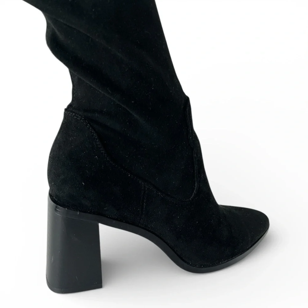 NWT ZARA Black Over The Knee Boots Sz 40 (9)